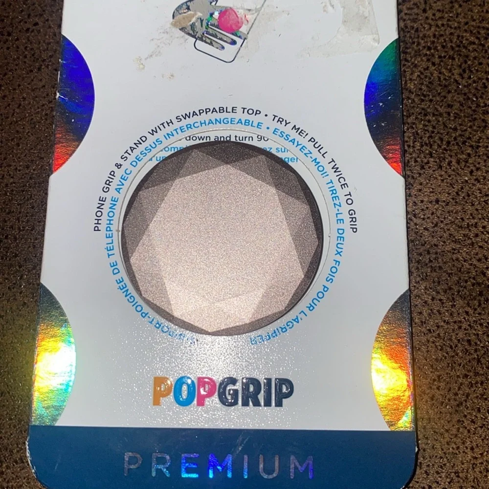 PopSocket Premium-Pop Grip-Aluminum Diamond-New